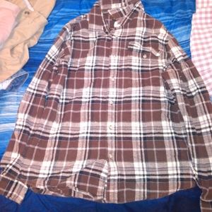 L Stanley flannel. Too small now. Will not ship.